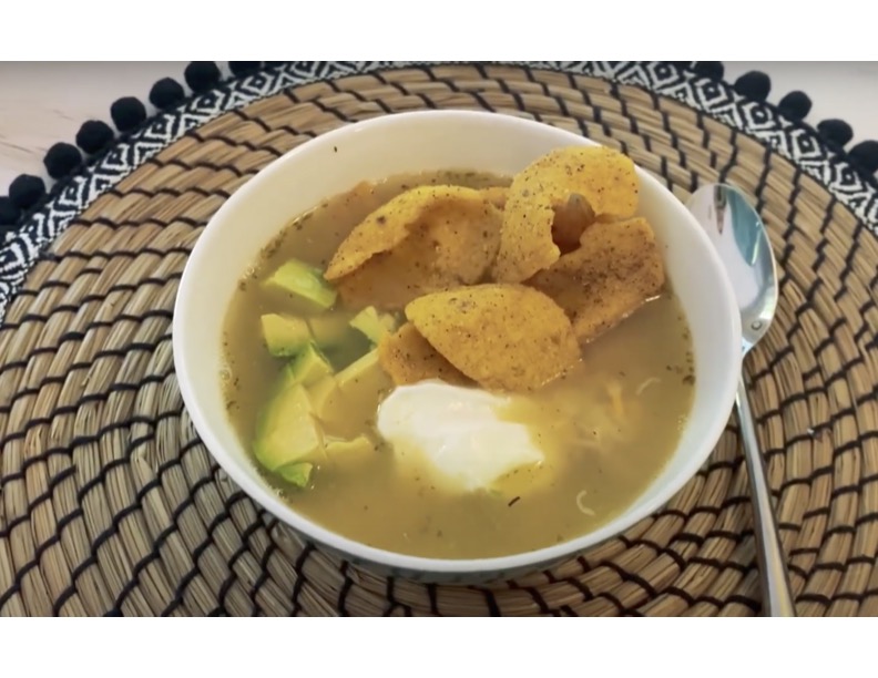 bowl of soup on Ratan mat